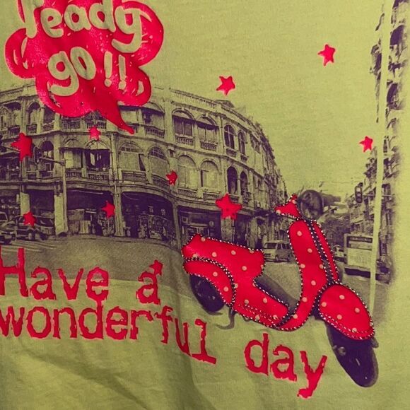 Baleno “have a wonderful day” graphic embellished, short sleeve shirt - Picture 3 of 4